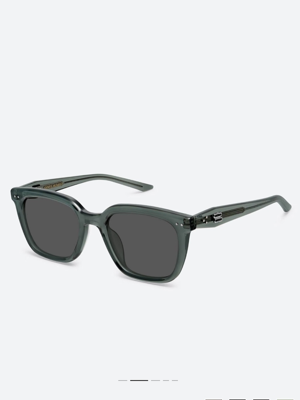 GENTLE MONSTER Smoke Transparent Frame Sunglasses with Black Lenses